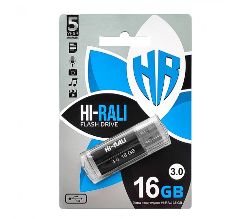 Флеш-накопичувач USB3.0 16GB Hi-Rali Corsair Series Black (HI-16GB3CORBK)