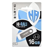 Флеш-накопичувач USB3.0 16GB Hi-Rali Shuttle Series Silver (HI-16GB3SHSL)
