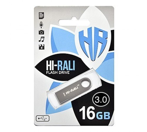 Флеш-накопичувач USB3.0 16GB Hi-Rali Shuttle Series Silver (HI-16GB3SHSL)