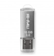 Флеш-накопичувач USB3.0 16GB Hi-Rali Rocket Series Silver (HI-16GB3VCSL)