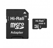 Карта пам`ятi MicroSDHC 16GB UHS-I Class 10 Hi-Rali + SD-adapter (HI-16GBSD10U1-01)