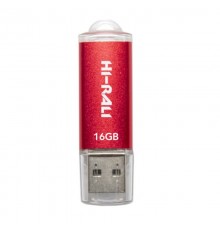 Флеш-накопичувач USB 16GB Hi-Rali Rocket Series Red (HI-16GBVCRD)