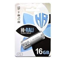 Флеш-накопичувач USB 16GB Hi-Rali Rocket Series Silver (HI-16GBVCSL)