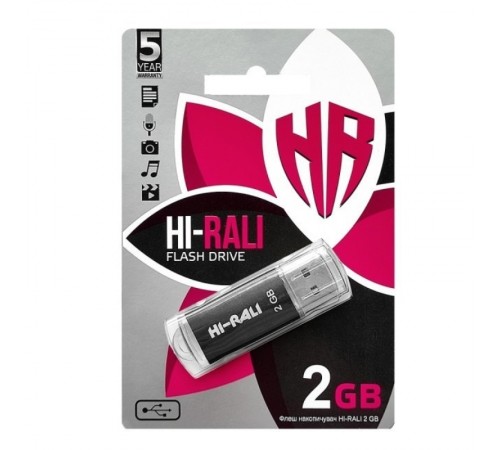 Флеш-накопичувач USB 2GB Hi-Rali Corsair Series Black (HI-2GBCORBK)