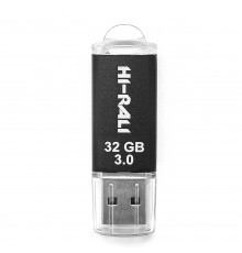 Флеш-накопичувач USB3.0 32GB Hi-Rali Rocket Series Black (HI-32GB3VCBK)