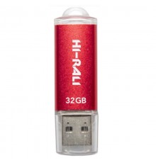 Флеш-накопичувач USB 32GB Hi-Rali Rocket Series Red (HI-32GBVCRD)