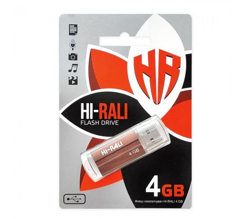 Флеш-накопичувач USB 4GB Hi-Rali Corsair Series Bronze (HI-4GBCORBR)