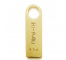 Флеш-накопичувач USB 4GB Hi-Rali Shuttle Series Gold (HI-4GBSHGD)