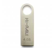 Флеш-накопичувач USB 4GB Hi-Rali Shuttle Series Silver (HI-4GBSHSL)