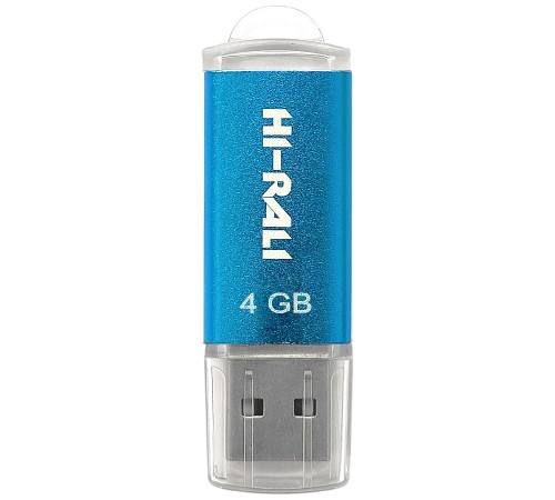 Флеш-накопичувач USB 4GB Hi-Rali Rocket Series Blue (HI-4GBVCBL)