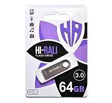 Флеш-накопичувач USB3.0 64GB Hi-Rali Shuttle Series Silver (HI-64GB3SHSL)