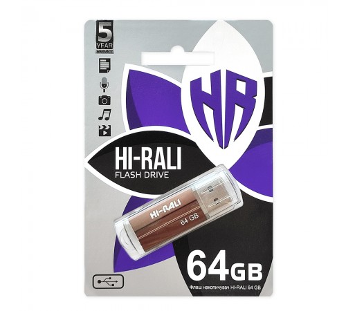 Флеш-накопичувач USB 64GB Hi-Rali Corsair Series Bronze (HI-64GBCORBR)