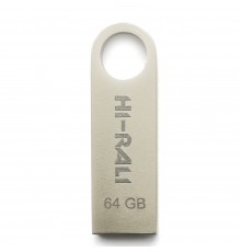 Флеш-накопичувач USB 64GB Hi-Rali Shuttle Series Silver (HI-64GBSHSL)