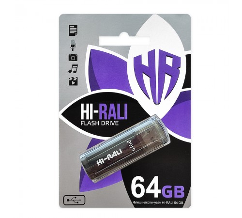 Флеш-накопичувач USB 64GB Hi-Rali Stark Series Black (HI-64GBSTBK)