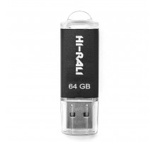 Флеш-накопичувач USB 64GB Hi-Rali Rocket Series Black (HI-64GBVCBK)