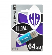 Флеш-накопичувач USB 64GB Hi-Rali Rocket Series Blue (HI-64GBVCBL)