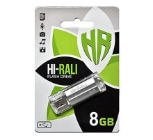 Флеш-накопичувач USB 8GB Hi-Rali Corsair Series Silver (HI-8GBCORSL)