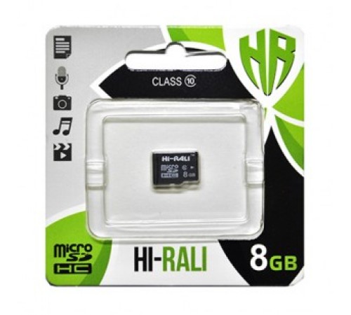 Карта пам`ятi MicroSDHC 8GB Class 10 Hi-Rali (HI-8GBSDCL10-00)