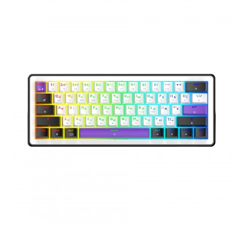 Клавіатура бездротова Hator Hellyberry HK60 Wireless White/Violet
