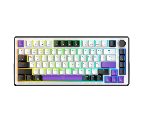Клавіатура бездротова Hator Hellyberry HK75 Wireless White/Violet
