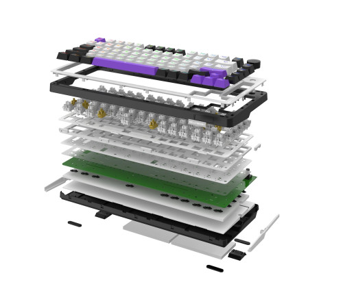 Клавіатура бездротова Hator Hellyberry HK75 Wireless White/Violet