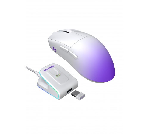 Миша бездротова Hator Hellyberry HM47 Pro Wireless White/Violet Gradient (HM47PRO_white_violet)