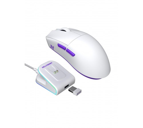 Миша бездротова Hator Hellyberry HM47 Wireless White/Violet (HM47_white_violet)