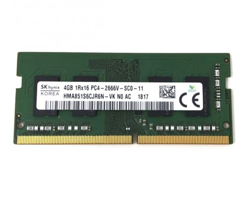 Модуль пам`ятi SO-DIMM DDR4 4GB/2666 Hynix (HMA851S6DJR6N-VK)