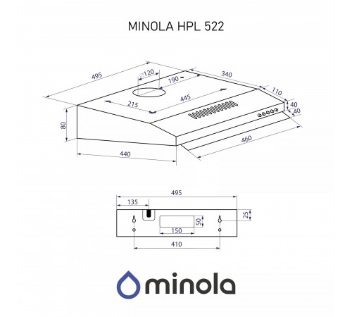 Витяжка Minola HPL 522 WH