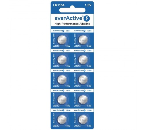 Батарейка everActive LR44 BL 10шт Батарейка everActive LR44 BL 10шт