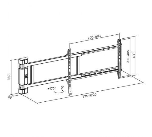 Кронштейн HiSmart HS083984 (VESA600х400)
