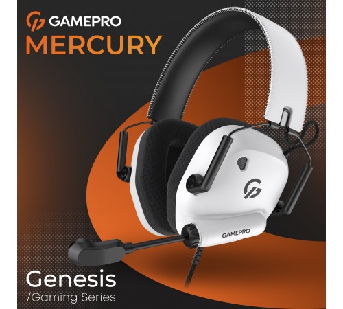 Гарнітура GamePro Genesis Mercury White (HS120W)