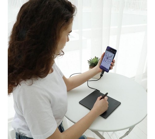 Графічний планшет Huion HS64 + рукавичка
