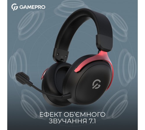Гарнітура GamePro Asgard Freya Pro Black-Red (HSW201BR)