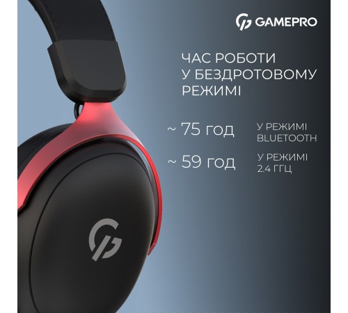 Гарнітура GamePro Asgard Freya Pro Black-Red (HSW201BR)