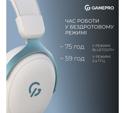 Гарнітура GamePro Asgard Freya Pro White-Blue (HSW201WB)