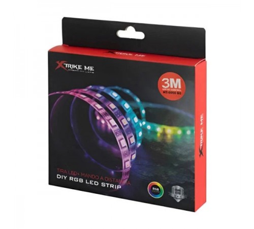 Світлодіодна стрічка Xtrike Me 5050 (Led Chip) Bluetooth, App Control, 3m (HT-5050B3) Світлодіодна стрічка Xtrike Me 5050 (Led Chip) Bluetooth, App Control, 3m (HT-5050B3)