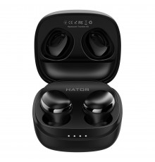 Bluetooth-гарнiтура Hator Hyреrpunk Truedots HD SyncHUB Black (HTA411)