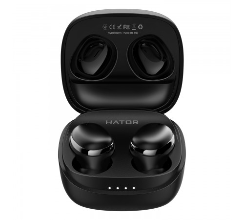 Bluetooth-гарнiтура Hator Hyреrpunk Truedots HD SyncHUB Black (HTA411)