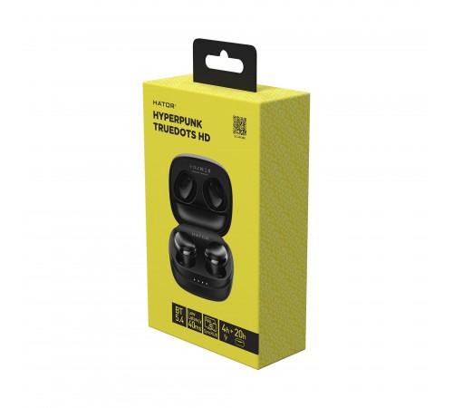 Bluetooth-гарнiтура Hator Hyреrpunk Truedots HD SyncHUB Black (HTA411)