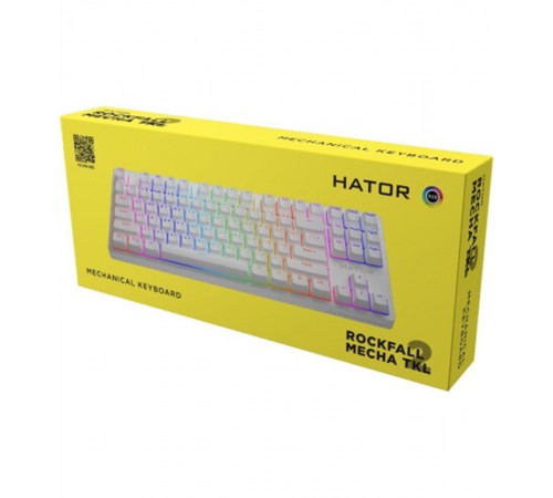 Клавіатура Hator Rockfall 2 Mecha TKL Orange White (HTK-521) Клавіатура Hator Rockfall 2 Mecha TKL Orange White (HTK-521)