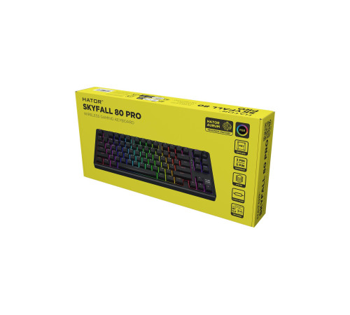 Клавіатура бездротова Hator Skyfall 80 Pro Wireless Black (HTK4181UA)