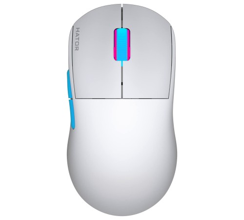 Миша бездротова Hator Quasar 2 Pro Wireless White/Cyan (HTM561WC)