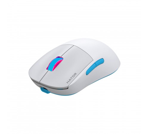 Миша бездротова Hator Quasar 2 Pro Wireless White/Cyan (HTM561WC)