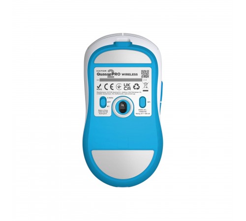 Миша бездротова Hator Quasar 2 Pro Wireless White/Cyan (HTM561WC)