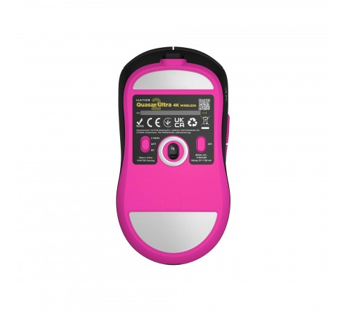 Миша бездротова Hator Quasar 2 Ultra 4K Wireless Black/Pink (HTM570BP)