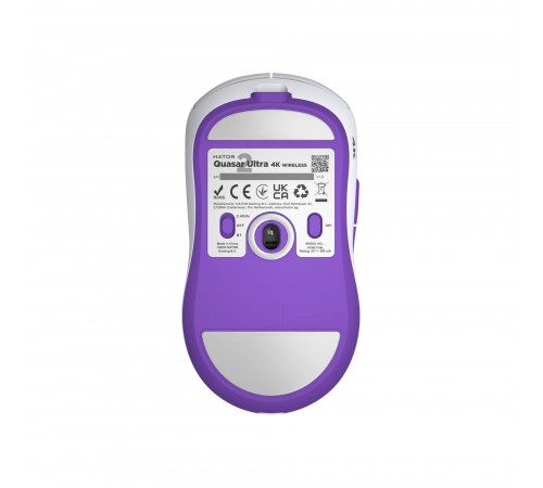 Миша бездротова Hator Quasar 2 Ultra 4K Wireless White/Lilac (HTM571WL)