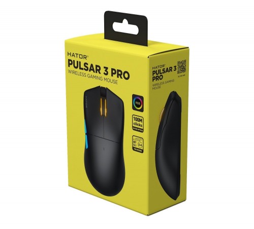 Миша бездротова Hator Pulsar 3 Pro Wireless Black (HTM640)