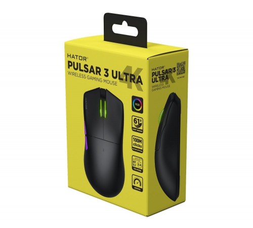 Миша бездротова Hator Pulsar 3 Ultra 4K Wireless Black (HTM680)
