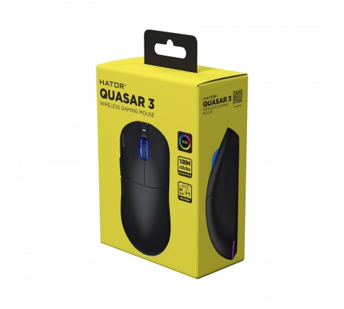 Миша бездротова Hator Quasar 3 Wireless Black (HTM730)